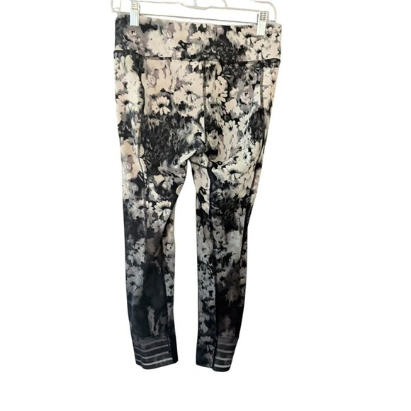 Free People Movement Floral Print High-Waist Leggings Black & White Womens Sz S - Picture 4 of 6